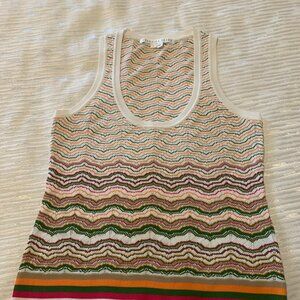 Veronica Beard Nabella Stripe Pointelle Sweater Tank (never worn)
